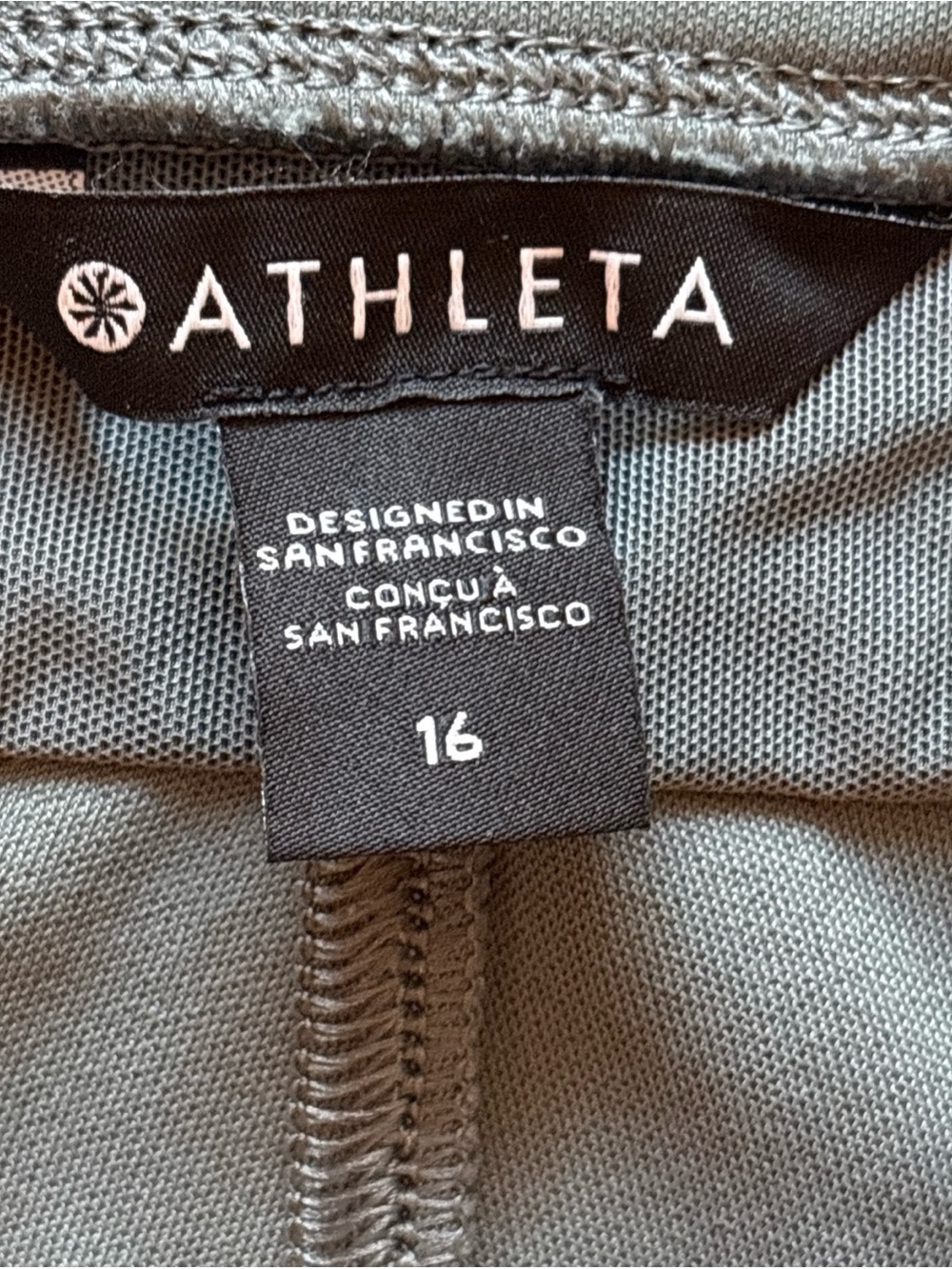 Athleta Women’s Size 16 Olive Green Cargo Utility Leggings Zip Pocket Pants NWOT - Picture 4 of 9